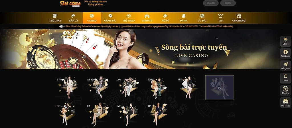 casino trục tuyen betcome